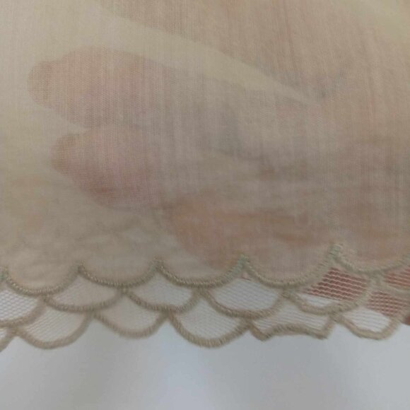 BCBG Maxazria Runway Tan Beige Lace Semi Sheer Drop Waist Mini Dress Size Small - Picture 10 of 14